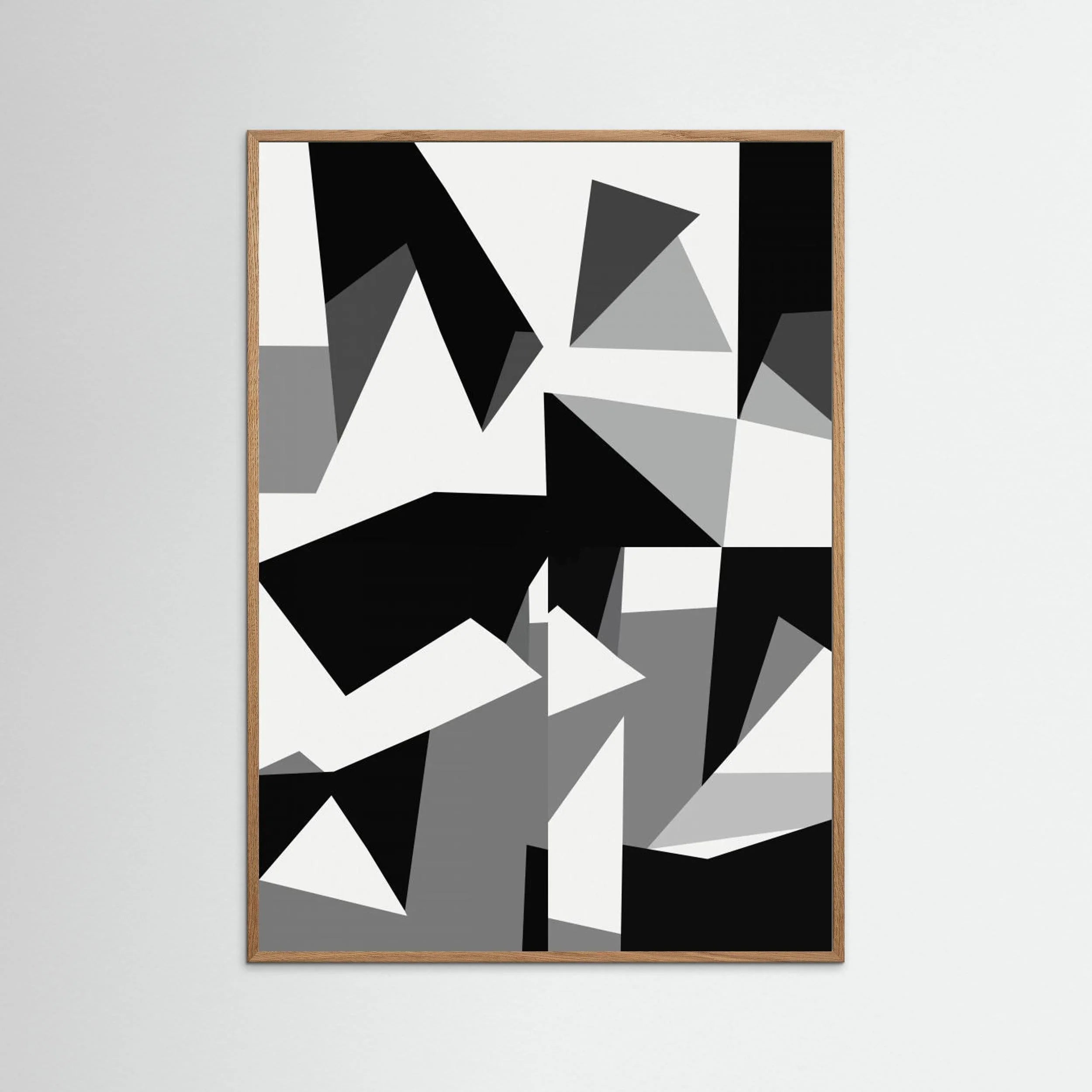 Black And White Triangles 02 by Little Dean - Fine Art Paper Print - dreamtprint.art - 14 x 21 cm / 5 x 8″ (A5)